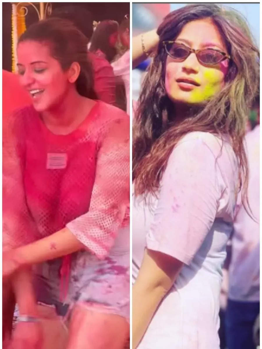 Monalisa to Neetika Jaiswal vibrant Holi celebration; see pics